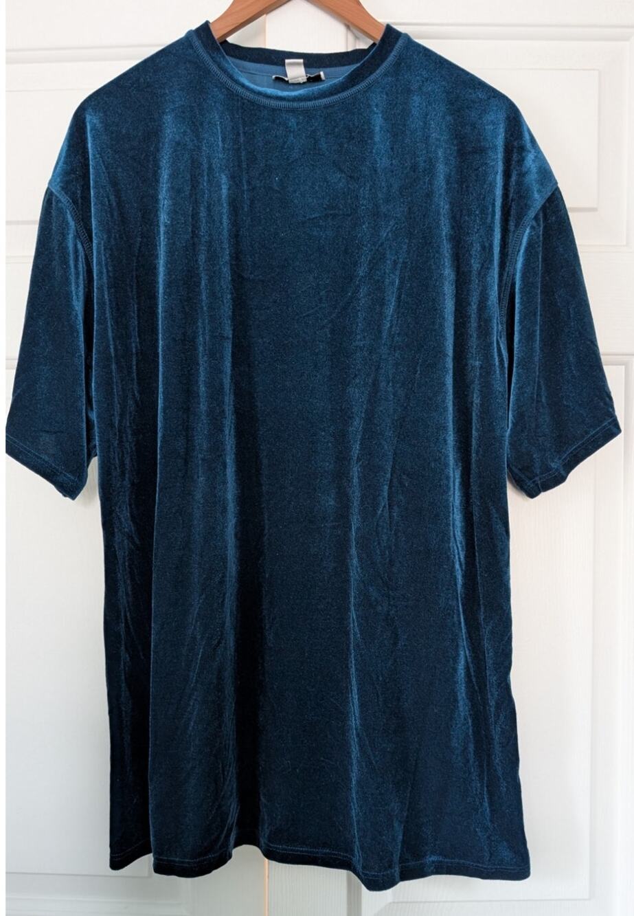 TOPSHOP Blue Velvet Dress